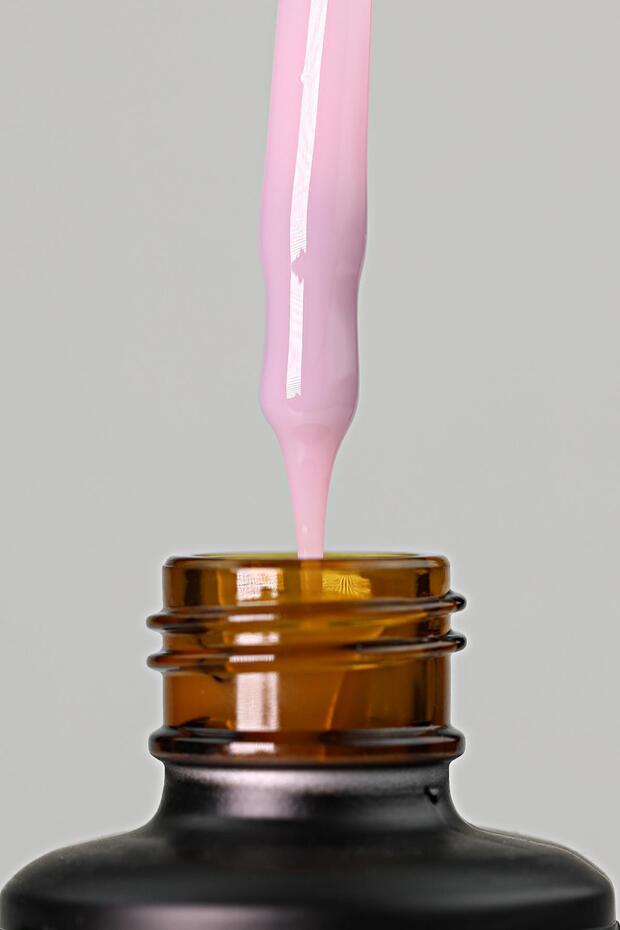 Gel In Bottle No.10, Akıllı Fırçalı Protez Tırnak Jeli, Yarı Şeffaf Açık Lila, 18 ml - 5