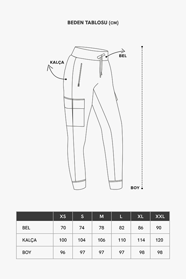 Дамски карго панталон с джоб и ластик на талията и крачоли - 8