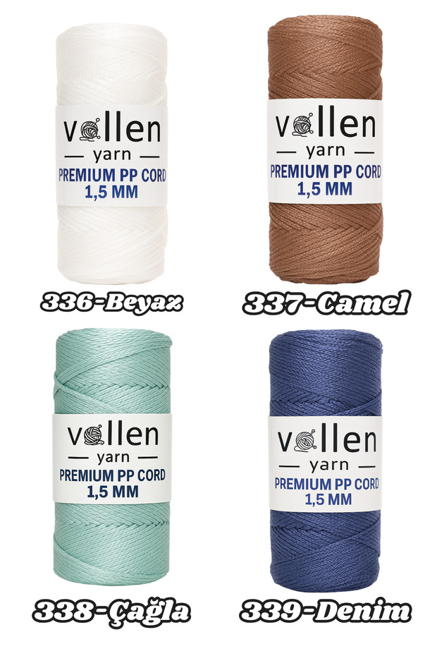 600m Polyester Makrome Ipi, Supla Ipi, Çanta Ipi, Bileklik Ipi,makrame,açık Gri 1.5mm-400gr - 7