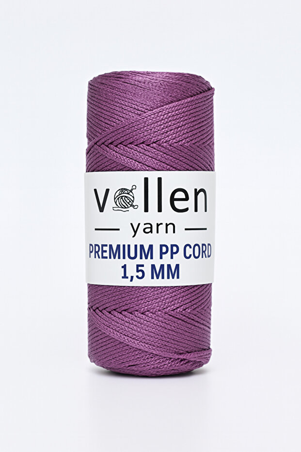 1.5mm-150mt Polyester Macrame Thread, Supla Thread, Bag Thread, Bracelet Thread, Macrame, Purple - 1