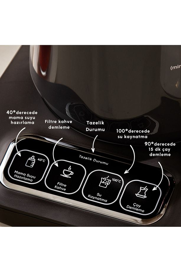 Robotea Pro Wifi Connect 4 In 1 Konuşan Otomatik Cam Çay Ve Filtre Kahve Makinesi - 4