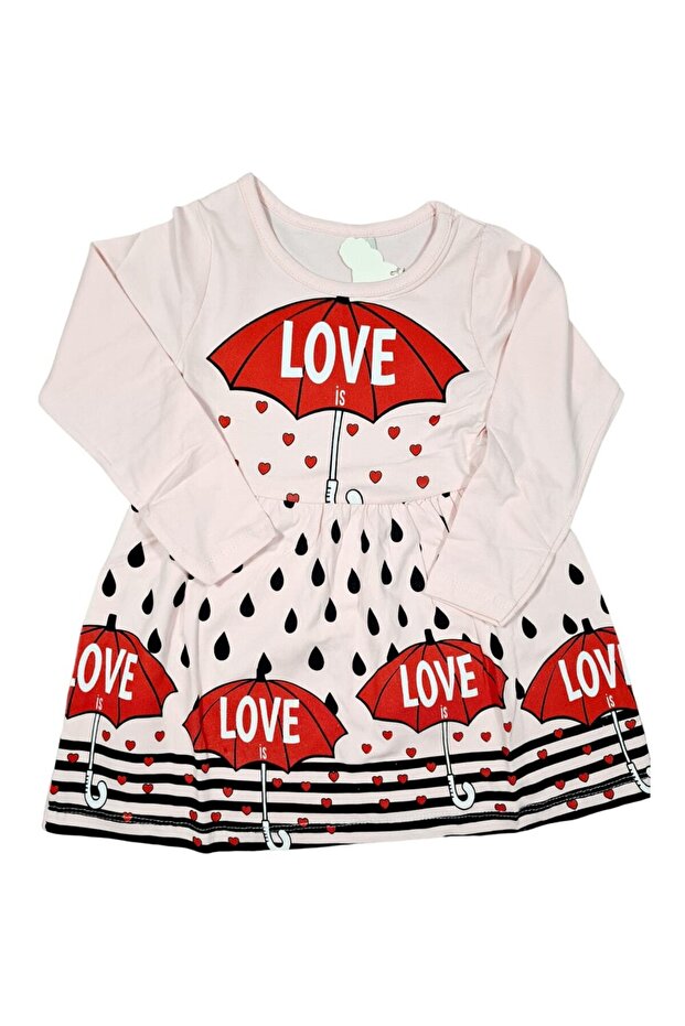 Rochie cu maneca lunga din bumbac pieptanat - 2