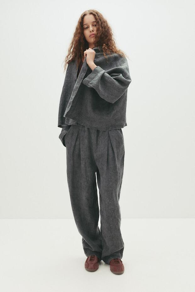 %100 keten kimono ceket - 3