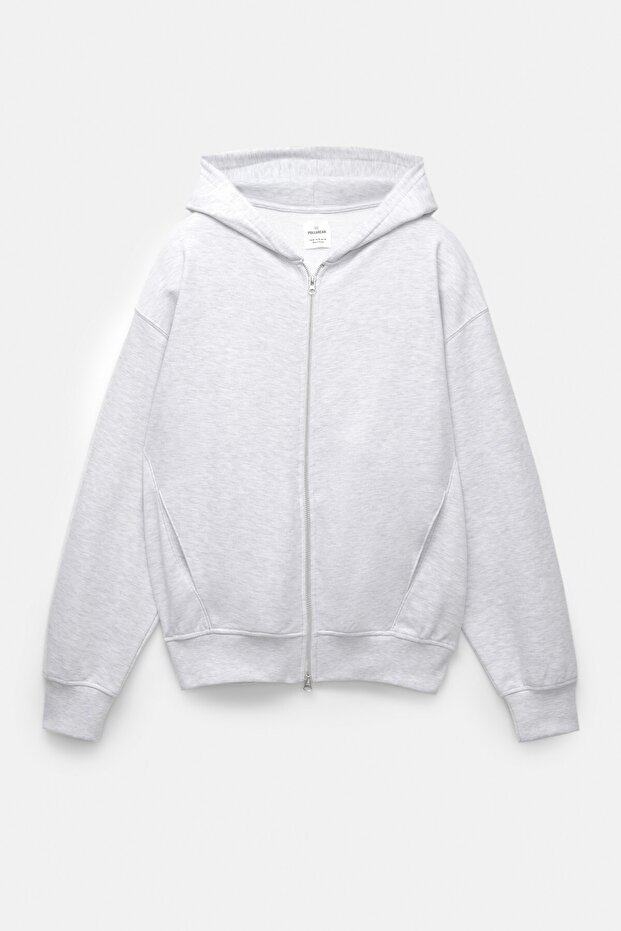 Fermuarlı kapüşonlu sweatshirt - 7