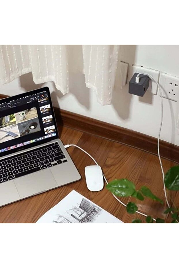 USB charger, Cube by Allocacoc, 4xUSB, gray - 2