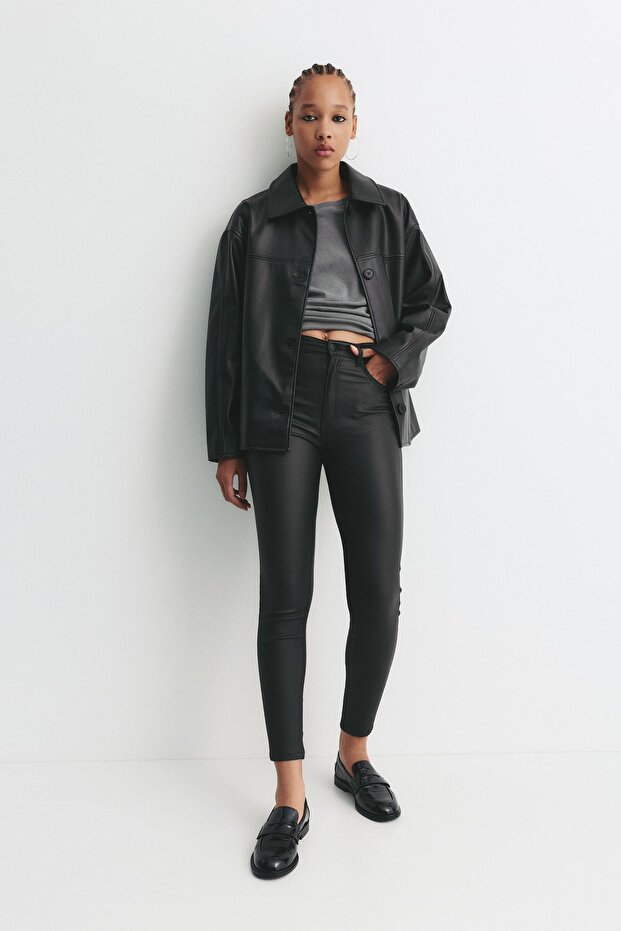 Kaplamalı skinny jean - 1