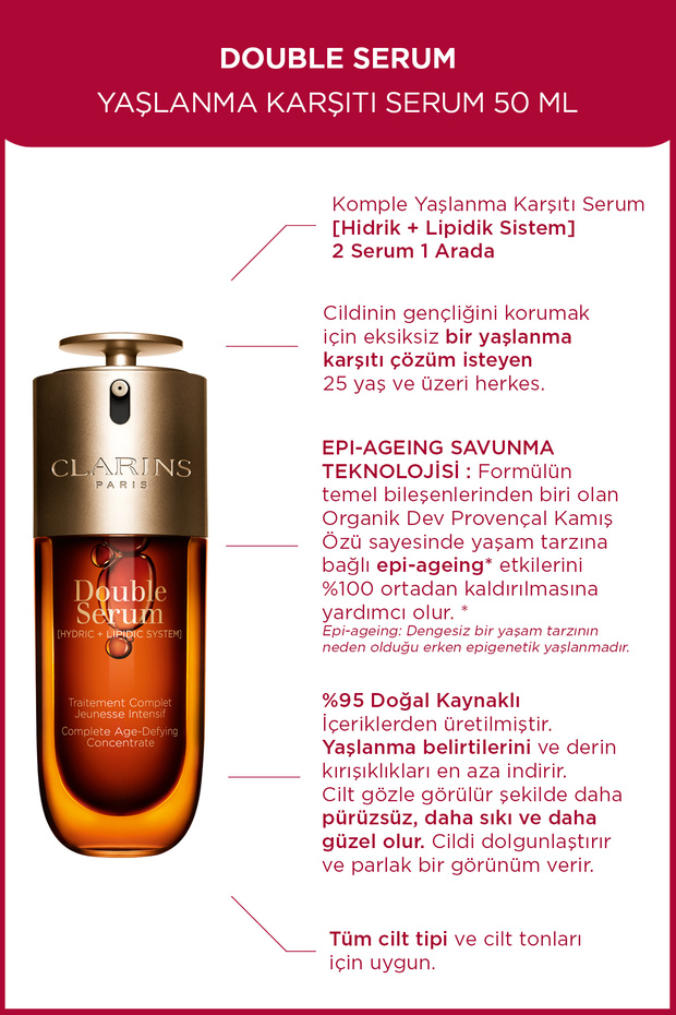 DOUBLE SERUM 9 50ML ÇİFT FAZLI YAŞLANMA VE KIRIŞIKLIK KARŞITI KONSANTRE SERUM - 6
