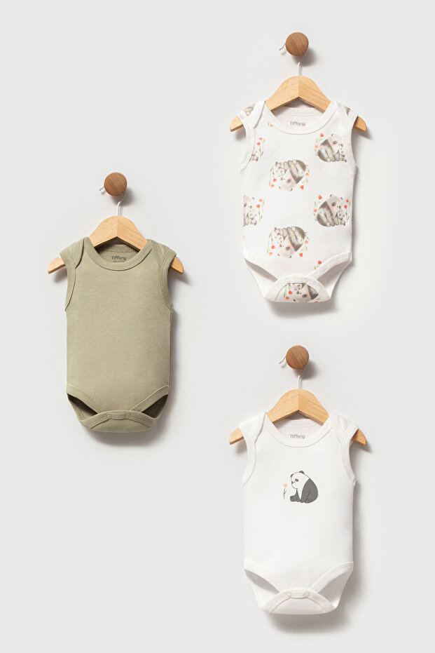 Baby Baby Panda Theme 3-Piece Athlete Badi Set Green 16009