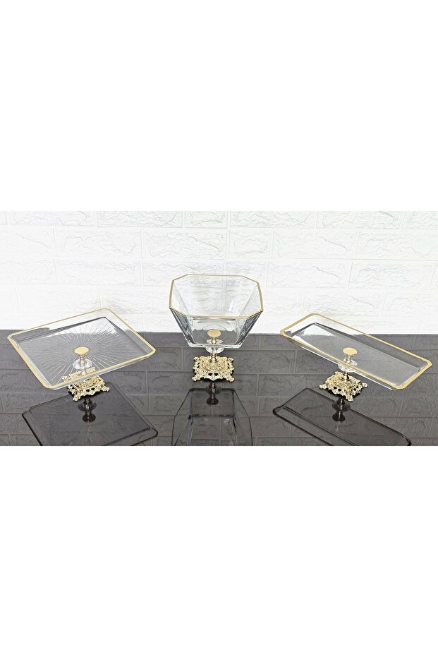 3-Piece Dowery Set & Presentation Set & Cookie Bowl & Fruit Bowl & Cake Service