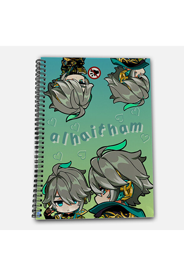 Genshin Impact Alhaitham Checkered A4 School Notebook 72 Sheets Model 1 - 2