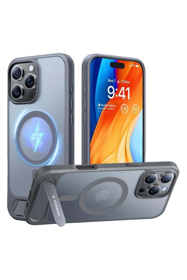 Strong Magnetic & Seamless Stand for iPhone 16 Pro Max Case, Fit for MagSafe, Mil-Grade Drop