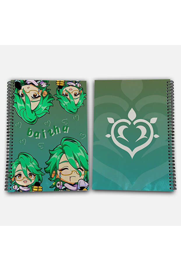 Genshin Impact Baizhu Unlined A4 School Notebook 72 Sheets Model 1 - 1
