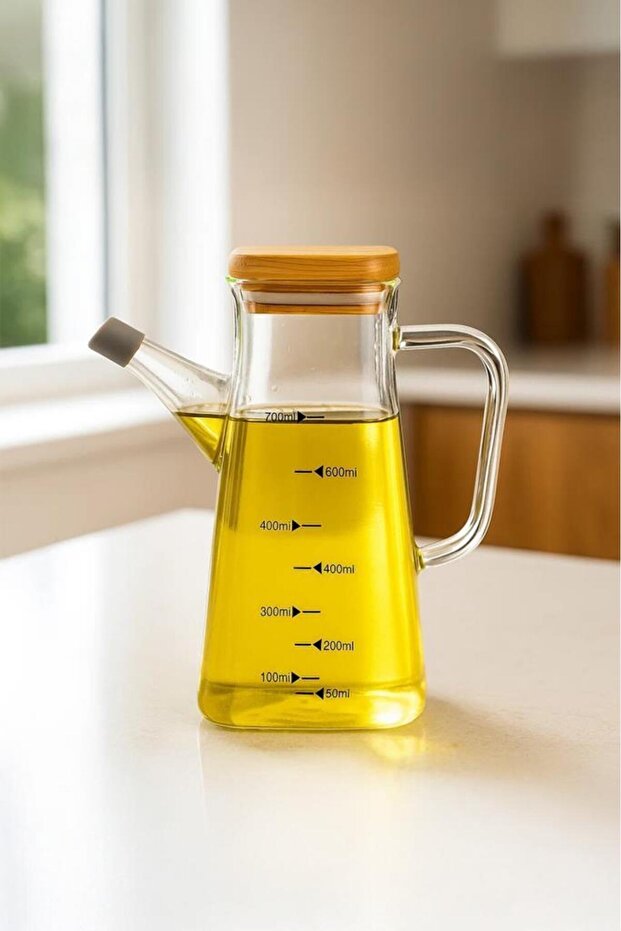 Rafa - Bambu Kapaklı Yağdanlık 750ml - 1