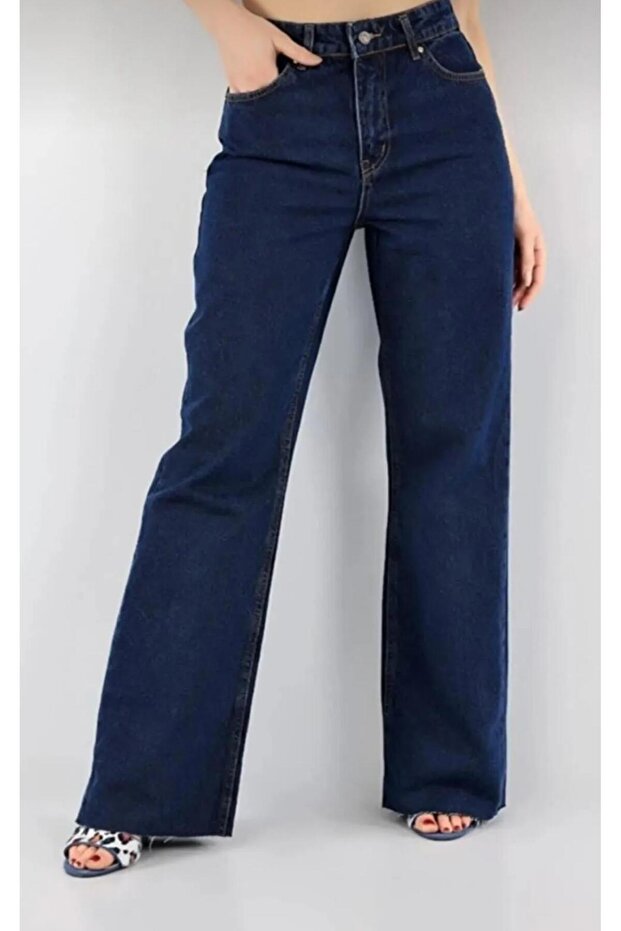 Newmoda////////Women's High Waist Jean Palazzo Pants