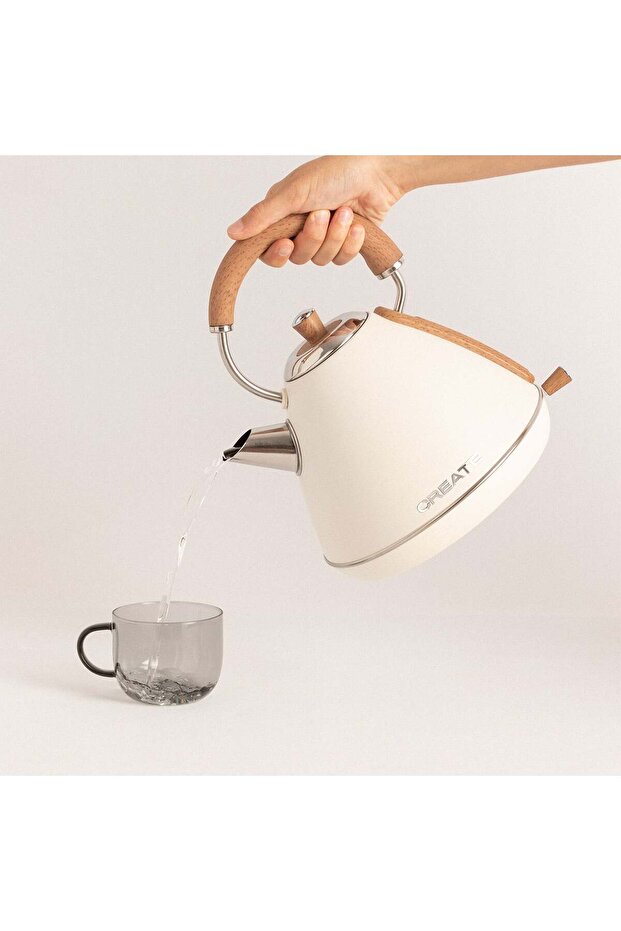 Fierbător retro, CREATE, 1,7 litri, bej - 8
