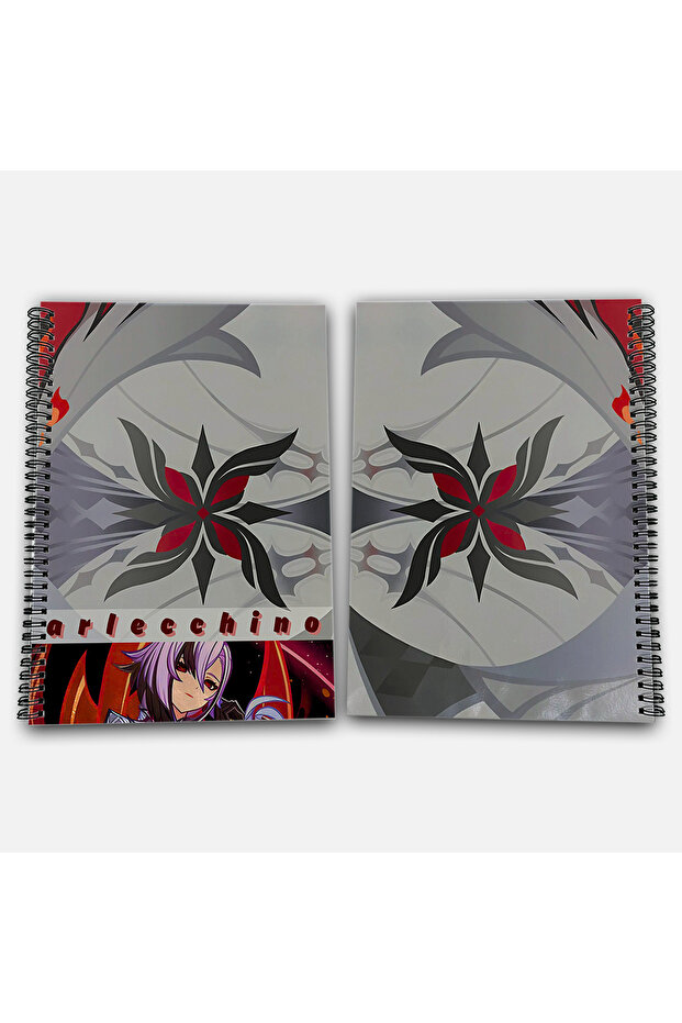 Genshin Impact Arlecchino Unlined A4 School Notebook 72 Sheets Model 3 - 1