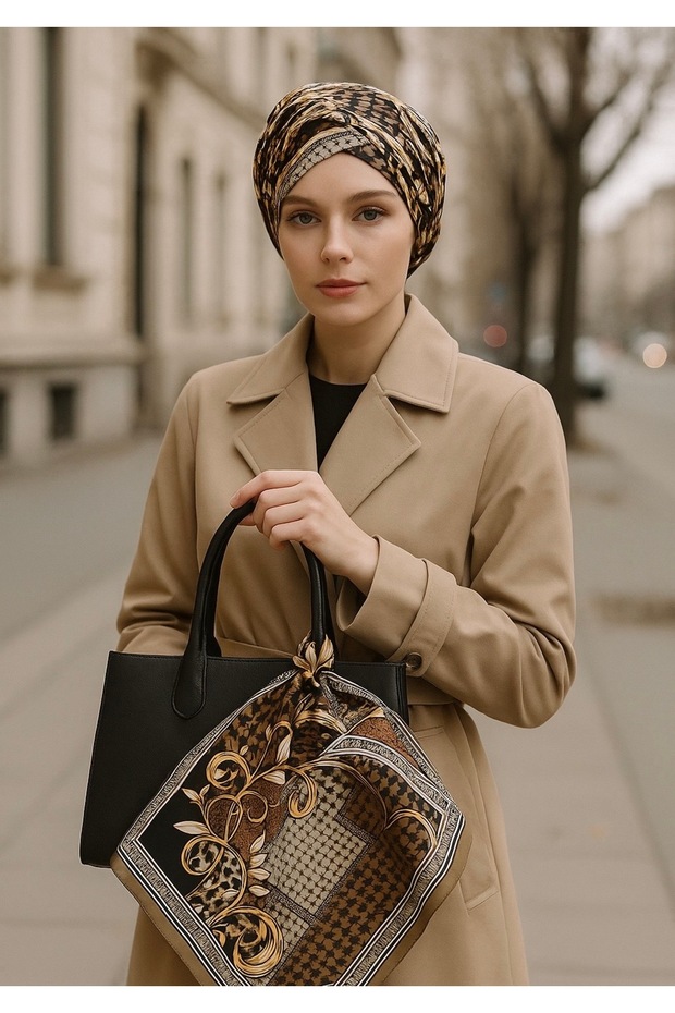 %100 İpek Tivil Eşarp - 2