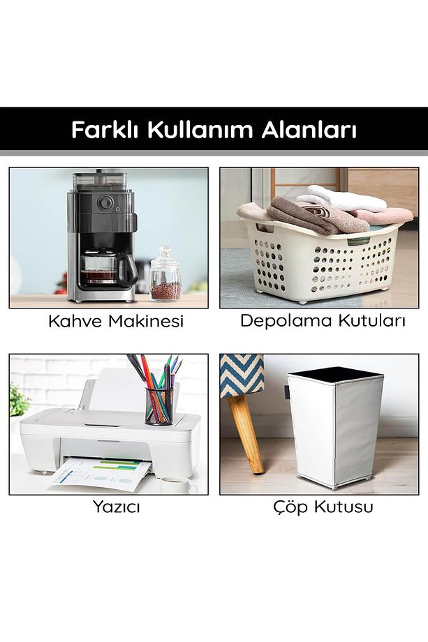4 Adet Mini Yapışkanlı Teker Eşya Kaydırma Aparatı 360 Derece Dönebilen Küçük Bilyeli Tekerlekler - 7