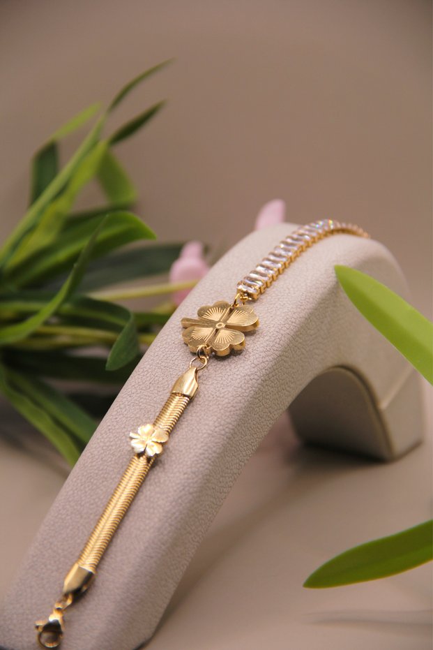 316L Steel Gold Plated Bracelet Stainless – Tarnish and Water Resistant
