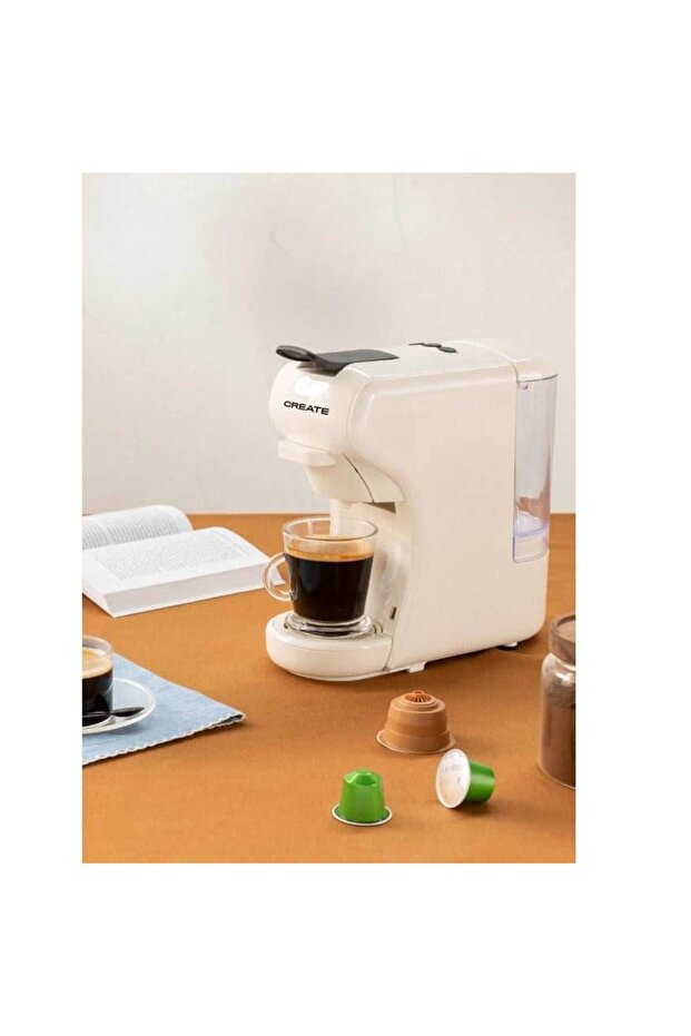 Retro automatic espresso machine 3in1, CREATE, Potts, cream - 2