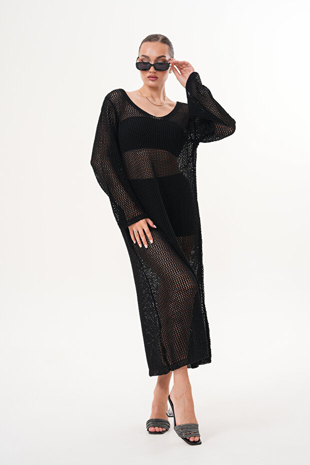 ROCHIE DE PLAJĂ AJURADAȚĂ DE BUMBAC - 5