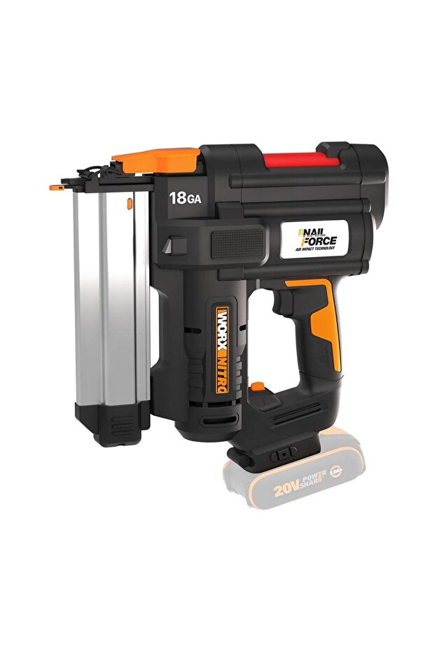 WX842.9 20Volt 15-50mm Prf. Şarjlı Çivi Çakma + 2700 Ad. Çivi (Akü ve Şarj Aleti Dahil Değildir) - 2