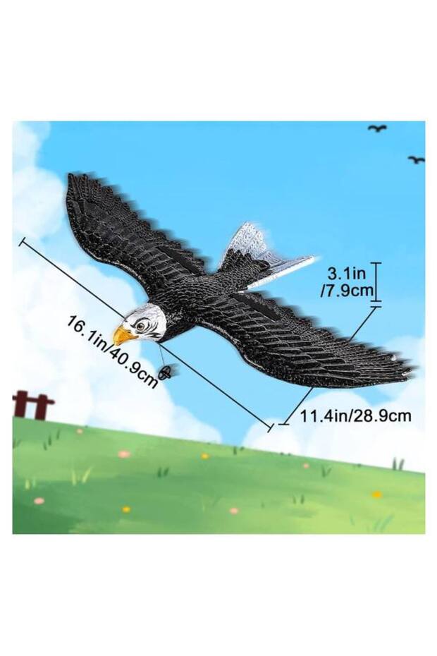RC Eagle Plane Remote Control Flying Toy for Kids, Realistic Bird Design, Easy to Fly for Beginners - 8