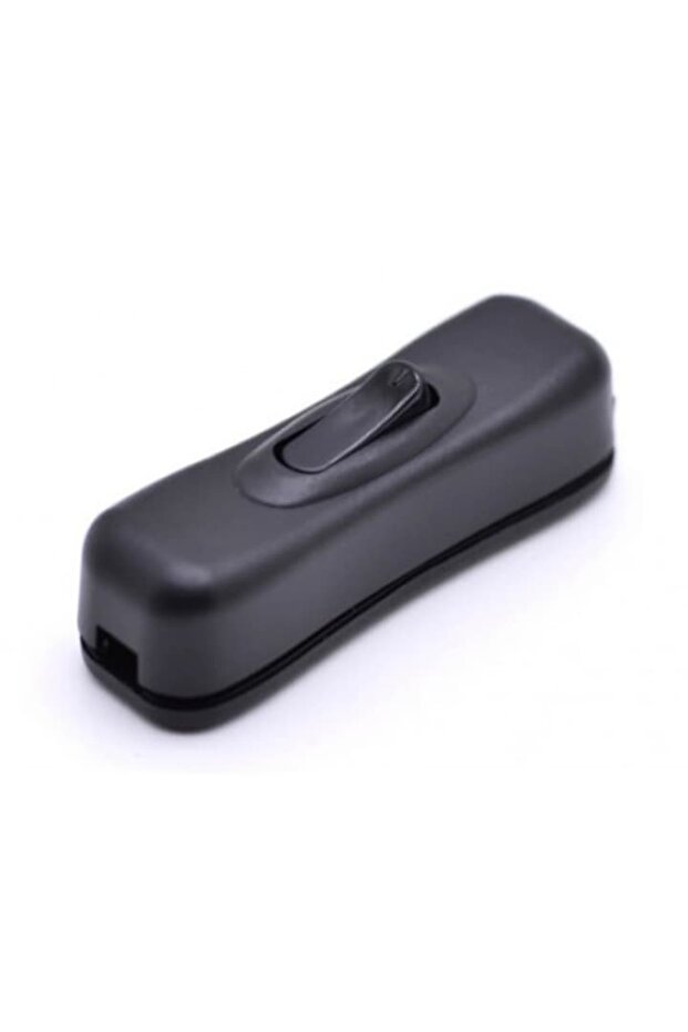 Switch with wire mounting via clipping with on/off button 3A-250V, Black - 2