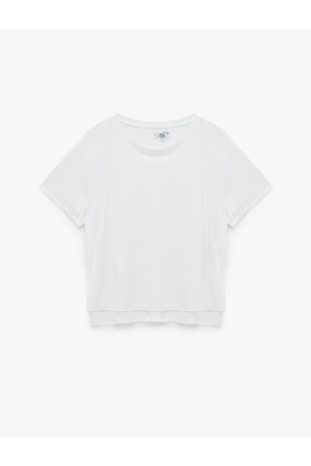 Short Sleeve Crew Neck Oversize Sports T-Shirt