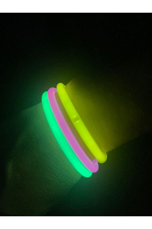 NEON FOSFORLU PARTİ ÇUBUĞU - PARTİ BİLEKLİĞİ (3ADET) - 3