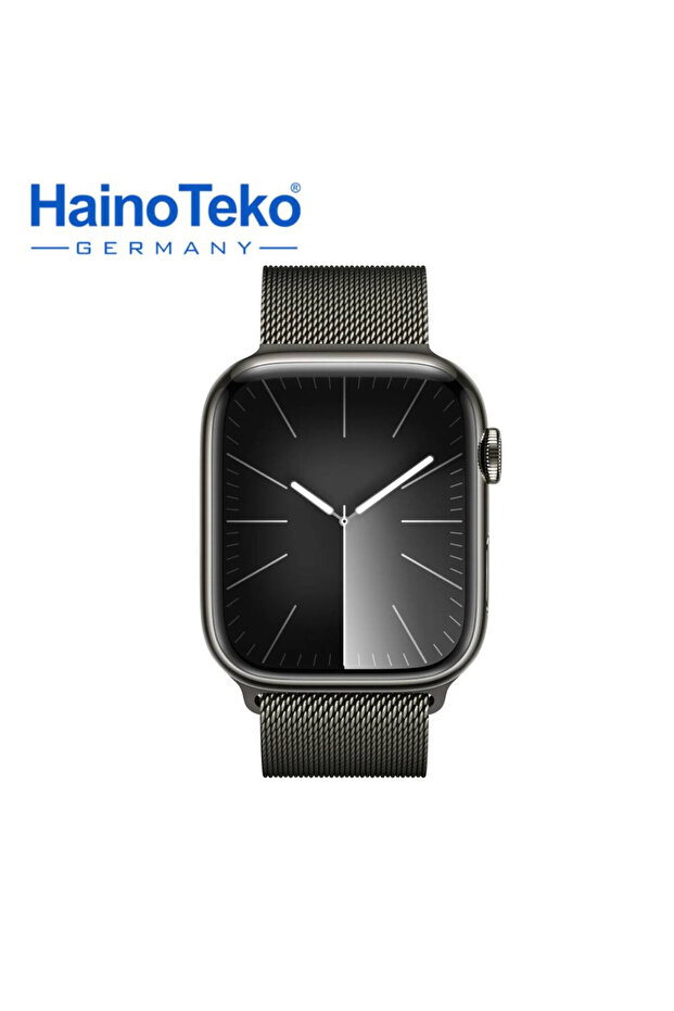 Haino Teko Series 10 Jet Black Smart Watch With Large Screen AMOLED Display 3 Pair Straps