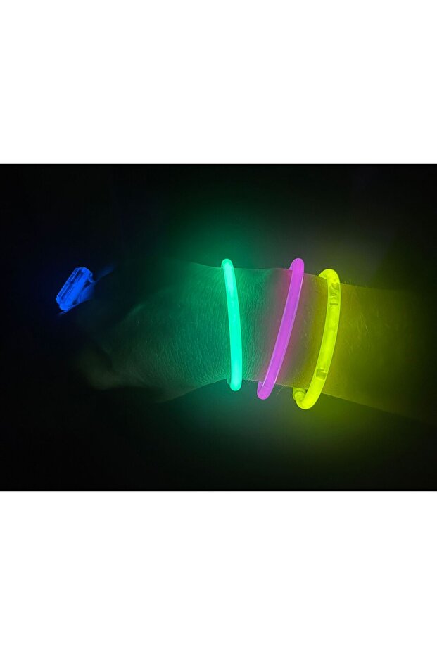 NEON FOSFORLU PARTİ ÇUBUĞU - PARTİ BİLEKLİĞİ (3ADET) - 4