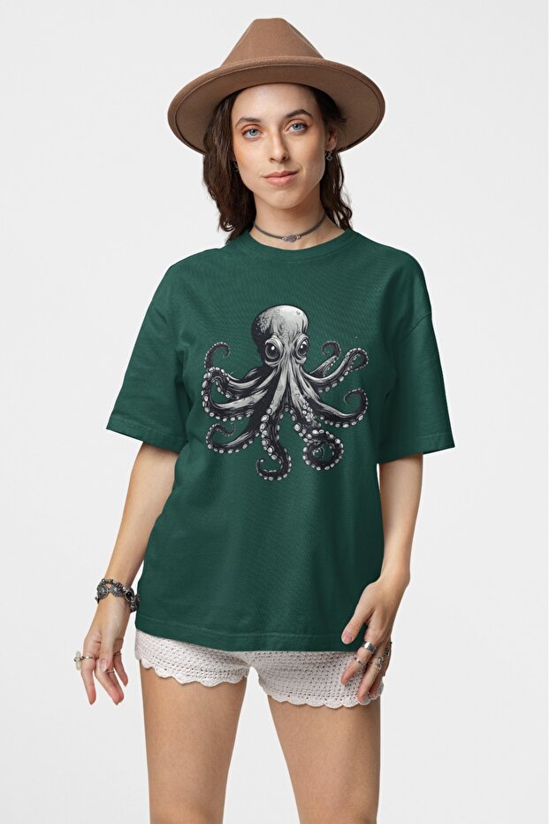 Men/Women Eight Foot Transfer Printed Round Neck Short Sleeve T-Shirt