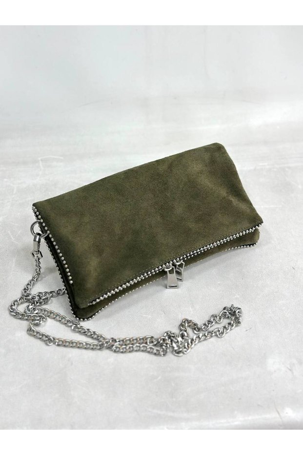 Genuine Suede Leather Portfolio/ Clutch Women's Handbag