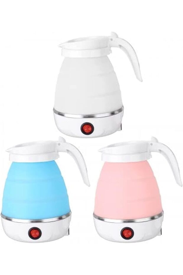 Silicone Travel Foldable Water Heater Jug Collapsible Mini Portable Electric Kettle (Random Color)