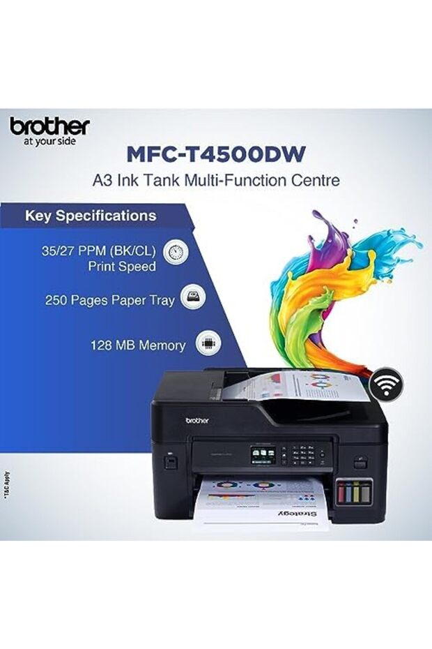 طابعة نفث الحبر الملونة متعددة الوظائف، MFC-T4500DW - 4