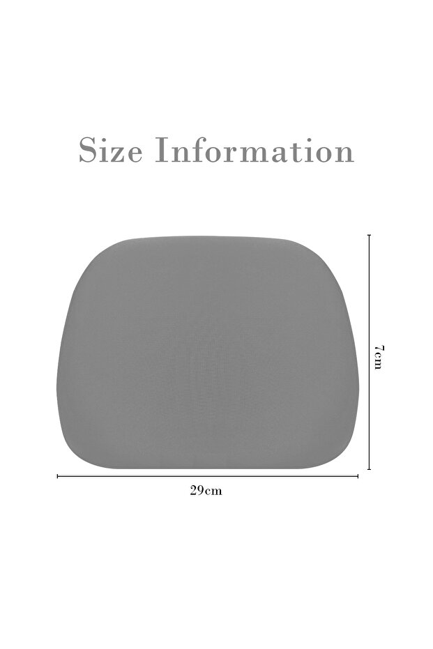 Plus MPC-001 Memory Foam Headrest Pad Universal Fit, Adjustable Strap Grey - 7