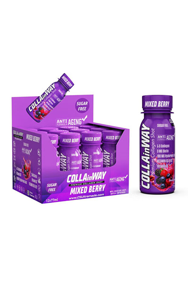 COLLAinWAY Premium Collagen Shot 77ml Mixed Berry Pack of 12