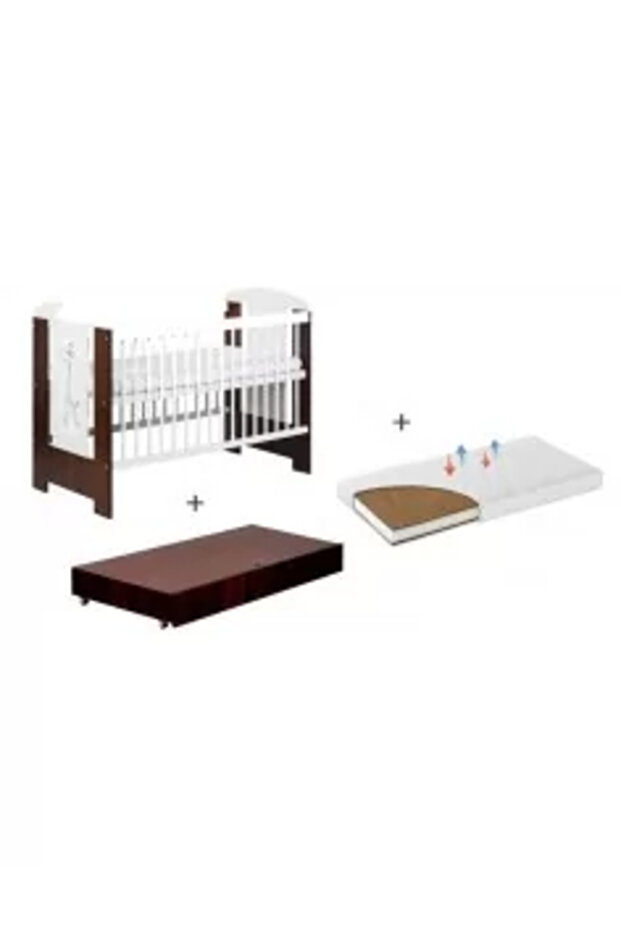 Dřevěná dětská postýlka Sofie bílá- - 2