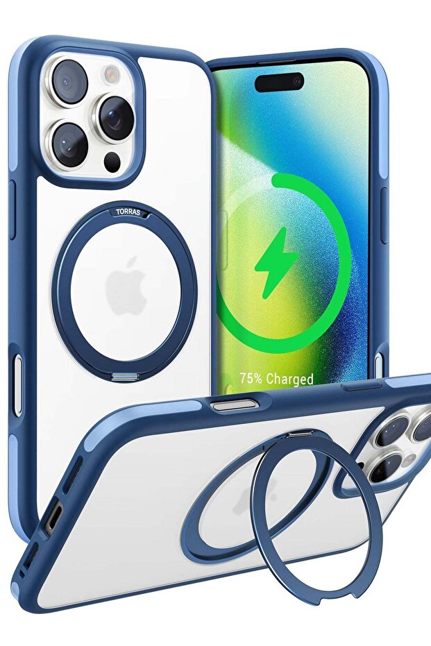 Upgraded 360° Rotatable Magnetic Ring for iPhone 16 Pro Case, Fit for MagSafe with Stand & Ring Hol
