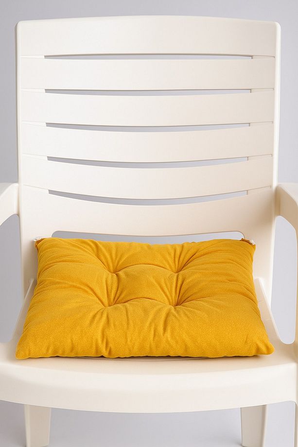 4 Adet Tay Tüyü Lüks Pofidik Özel Dikişli Sandalye Minderi 35 cm - 2