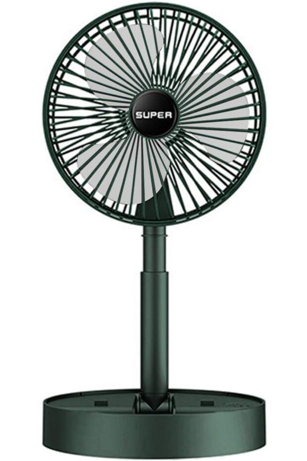 Stretchable Portable Table Fan – Height Adjustable USB Rechargeable Mini Fan with 3-Speed Settings
