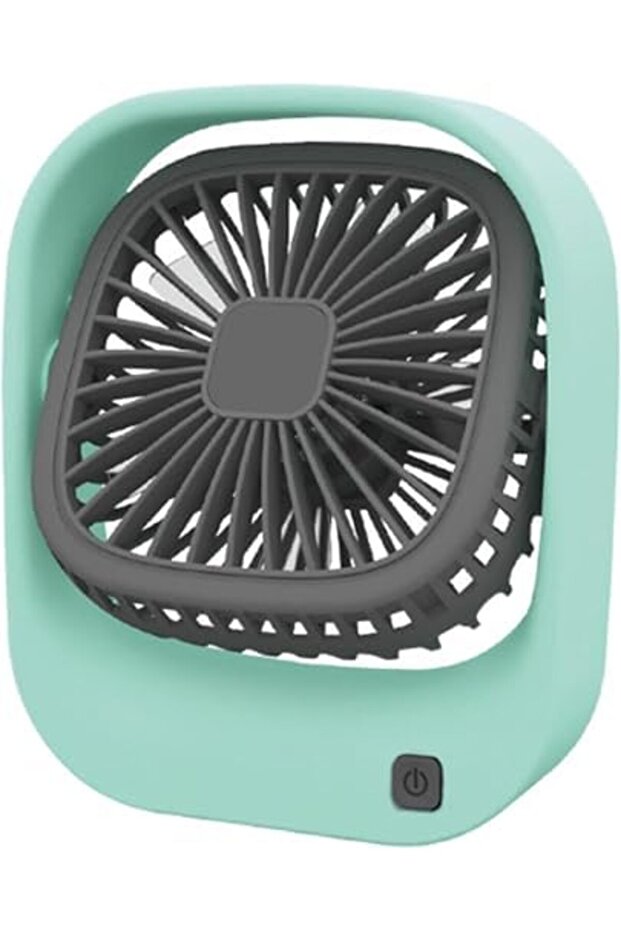 Small Fan for Desk, Square USB Rechargeable Desktop Fan | Fan Adjustable, Portable for Work,