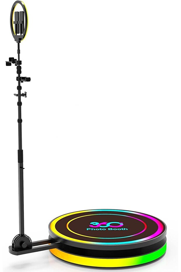 360 Photo Booth with Adjustable Stand – Slow Motion Spinning Booth for Wedding, Birthday Pa