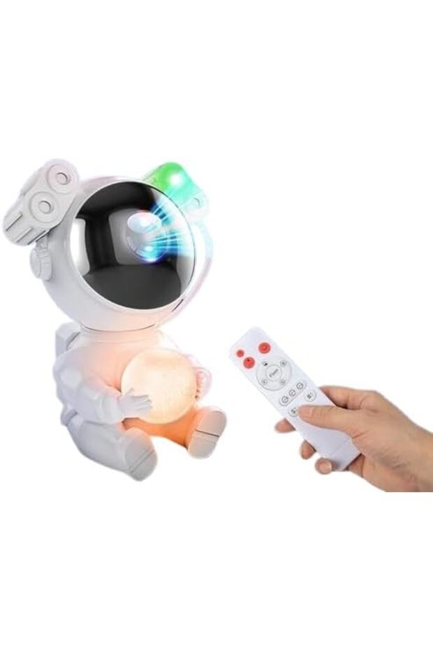 Astronaut Galaxy Projector Night Light – Star & Nebula LED Lamp with Remote, Timer, 7 Color
