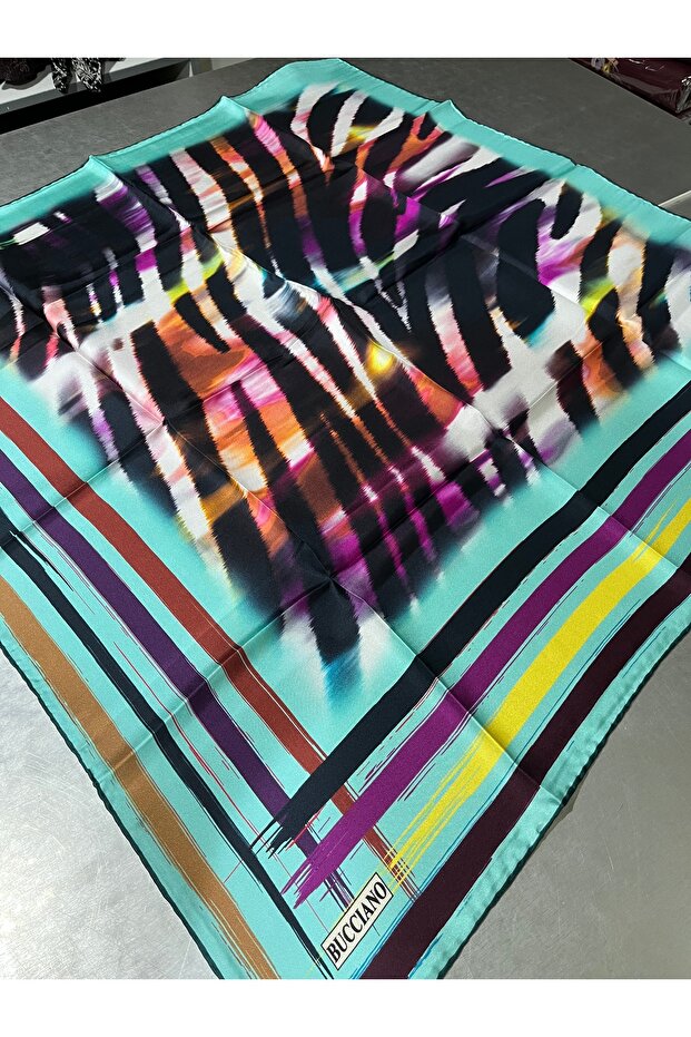 %100 İpek Tivil Eşarp - 3