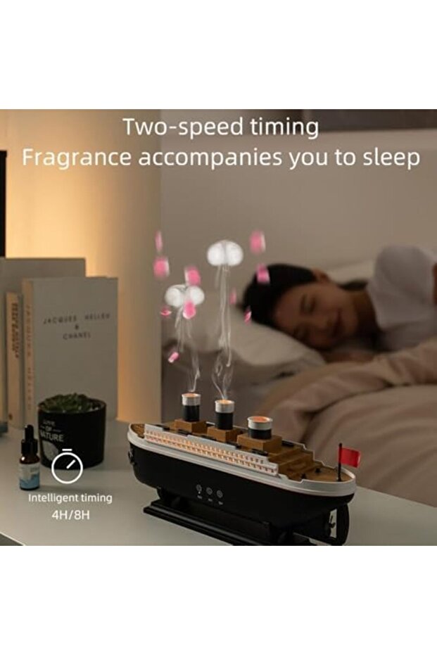 Titanic Humidifier 250ml Essential Oil Diffuser, Simulation Steamship Aromatherapy Diffuser w - 8