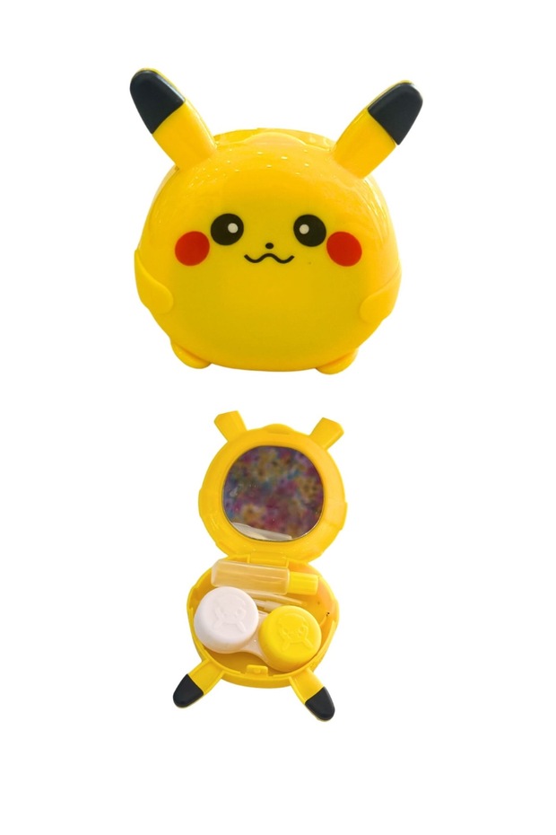 Pikachu figürlü sarı lens kutusu - 3