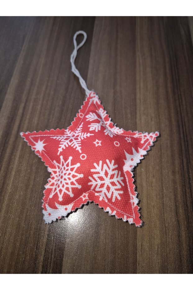 Red Winter Theme Star Ornament