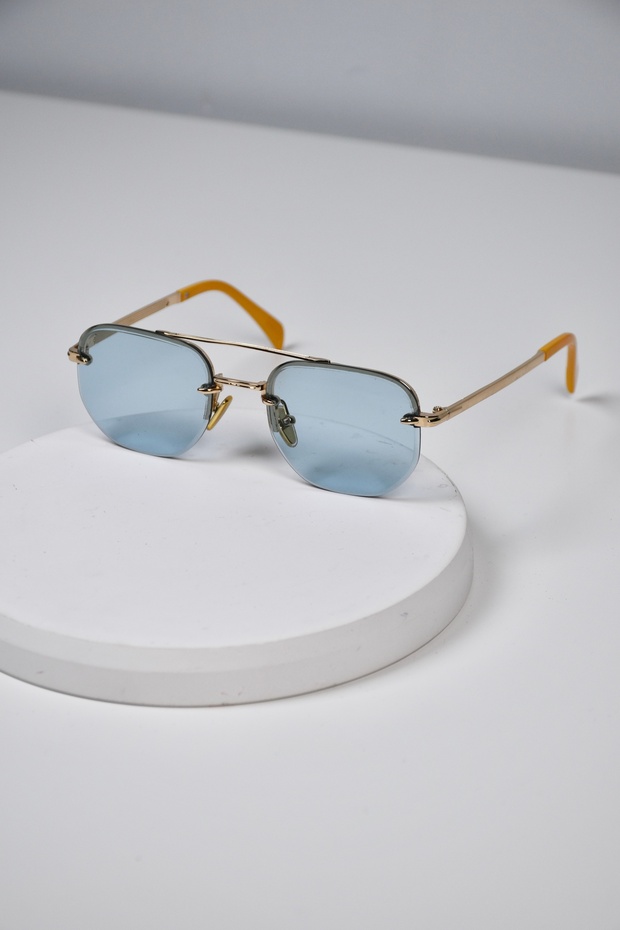 Mars Unisex Women's Men's Uv400 Protected Square Frameless Metal Glass Pilot Sunglasses